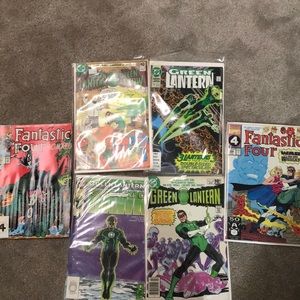 Green lantern/ fantastic four comic bundle